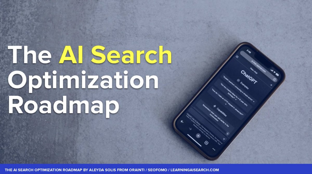 🤖 The AI Search Optimization Roadmap - My presentation in #DigitalOlympus! Going through what changes with AI Search, how to enhance our optimization actions and the industry state with it:

1. Key traditional vs AI search differences
2. Current ai search optimization trends