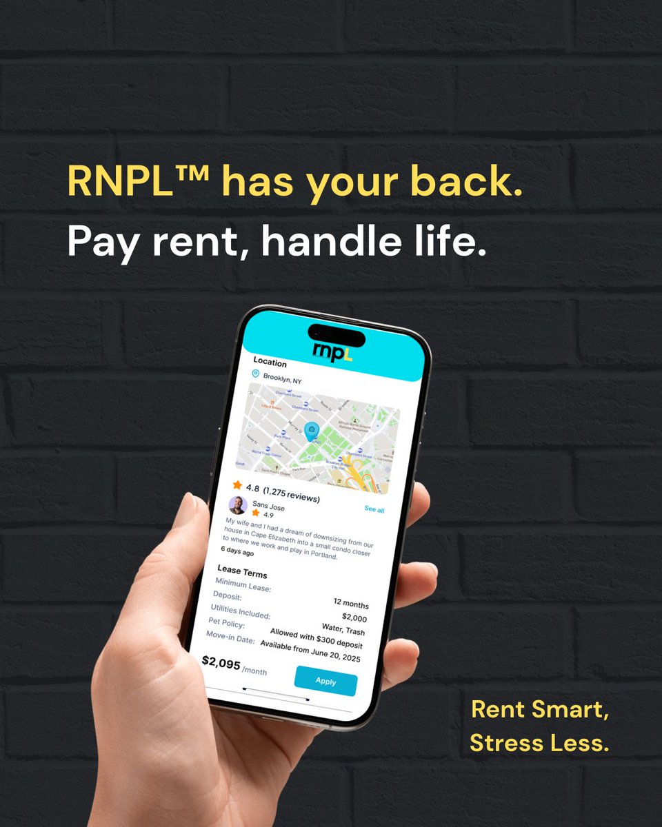 rnplcredit's tweet image. Life doesn’t pause when rent’s due. That’s why RNPL exists: to help you handle it all—without losing your home.
#LifeHappens #RentHelp #EmergencyFunds #MoneyTips #FinancialRelief #RentNowPayLater