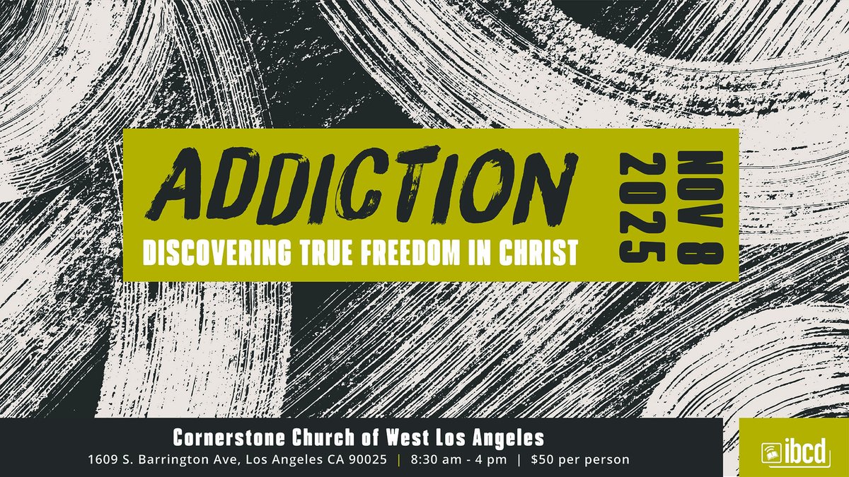 On November 8th we'll be hosting a one-day conference on the topic of Understanding Addiction.

Ben Marshall will be our speaker.  And registration is now open!

onrealm.org/cornerstonewla…

Hosted by <a href="/cornerstonewla/">Cornerstone West LA</a> and <a href="/IBCD_training/">IBCD</a>