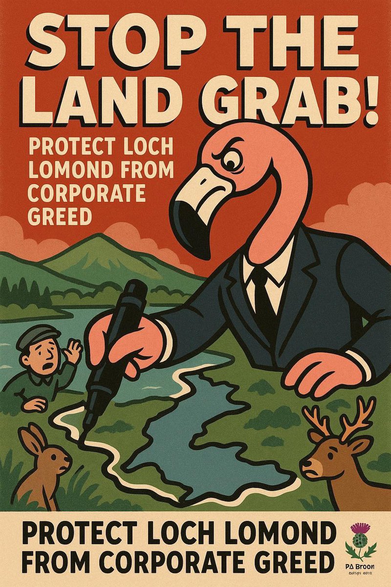 LochSave's tweet image. Stop the land grab. 
#savelochlomond 
Join us at Holyrood on 18th Sept at 10am