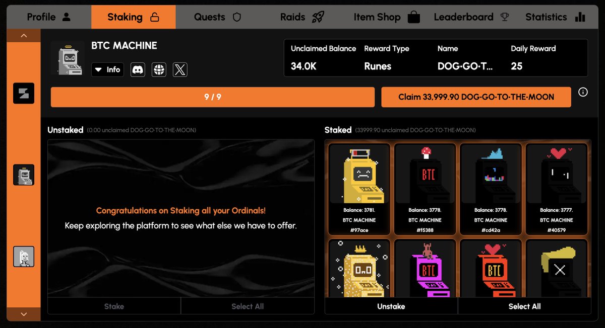 UFFIE (@nhkff) on Twitter photo i just staked my 9 Machines on <a href="/stakit_live/">Stakit</a> β
successfully claimed my 34k $DOG and now earning 250 $DOG per day until the next halving
itβs soft staking, you keep full custody of your assets
big thanks to them & <a href="/btcordinal/">BTC MACHINE - Bitcoin Reserve Engine</a> for this goated collab π₯
u can use my referral i just staked my 9 Machines on <a href="/stakit_live/">Stakit</a> β
successfully claimed my 34k $DOG and now earning 250 $DOG per day until the next halving
itβs soft staking, you keep full custody of your assets
big thanks to them & <a href="/btcordinal/">BTC MACHINE - Bitcoin Reserve Engine</a> for this goated collab π₯
u can use my referral