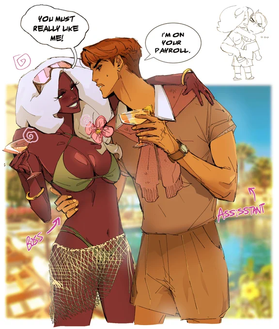 me when my sexy drunk witch boss flirt with me 😓😓😓 