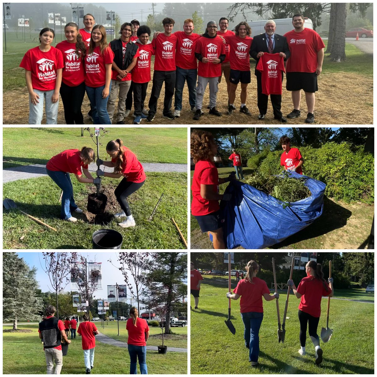 Habitat for Humanity of Dutchess County hosted a 9/11 Day of Service in honor of the victims and heroes of September 11th.Volunteers, including members of RCK Winner’s Circle, helped install fencing, benches, new mulch around the War Memorial, trees and more at Schlathaus Park in
