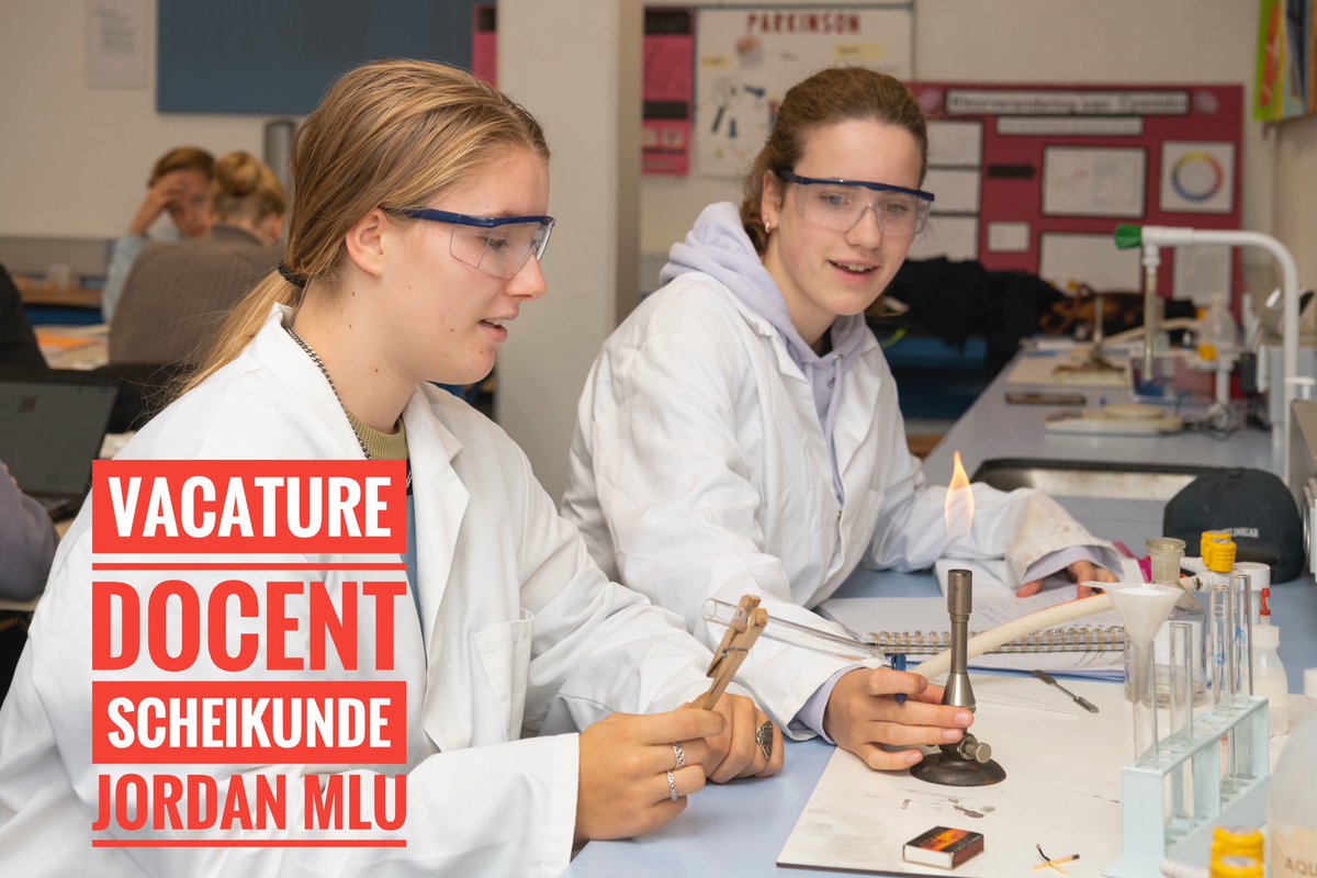 Het Jordan Montessori Lyceum Utrecht (havo/vwo) heeft vanaf 1 januari a.s (of eerder indien mogelijk) een vacature voor een docent Scheikunde. Interesse? Zie meesterbaan.nl/vacature/33611…
#vacature #onderwijs #scheikunde