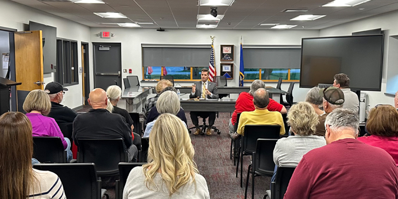 This week's listening session in Wales covered a wide range of topics, including concerns about the liberal State Supreme Court majority overwriting the Legislature's lawmaking and administrative oversight abilities, the impact of Milwaukee criminals on Waukesha County's courts