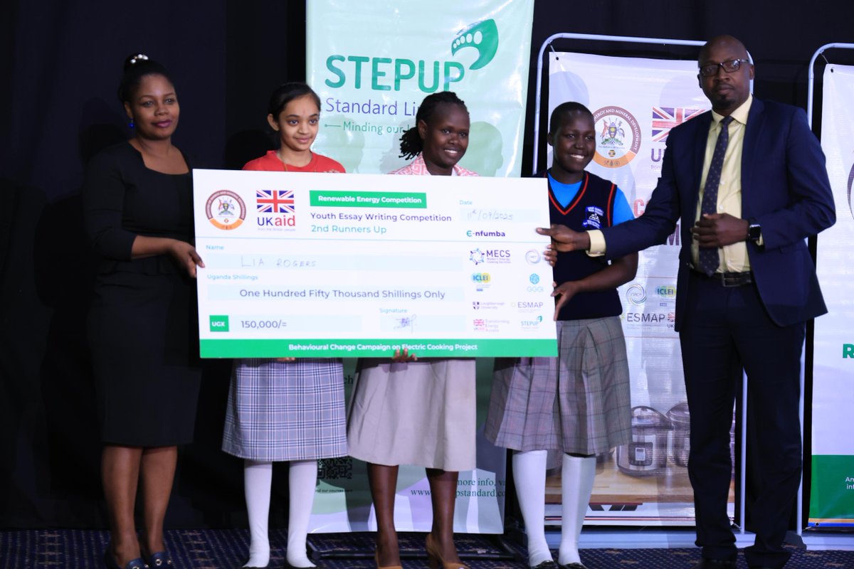 🏆 Youth Essay Category

👏 Big applause to the winners of the Youth Essay Category at #REC2025:
1️⃣ James Tuzinde
2️⃣ Ndayambajje Everist
3️⃣ Rogers Lia – Luigi Giussani School
Young innovators leading change in clean cooking &amp; sustainability 🌱💡

#enfumba #ecooking #cleancooking