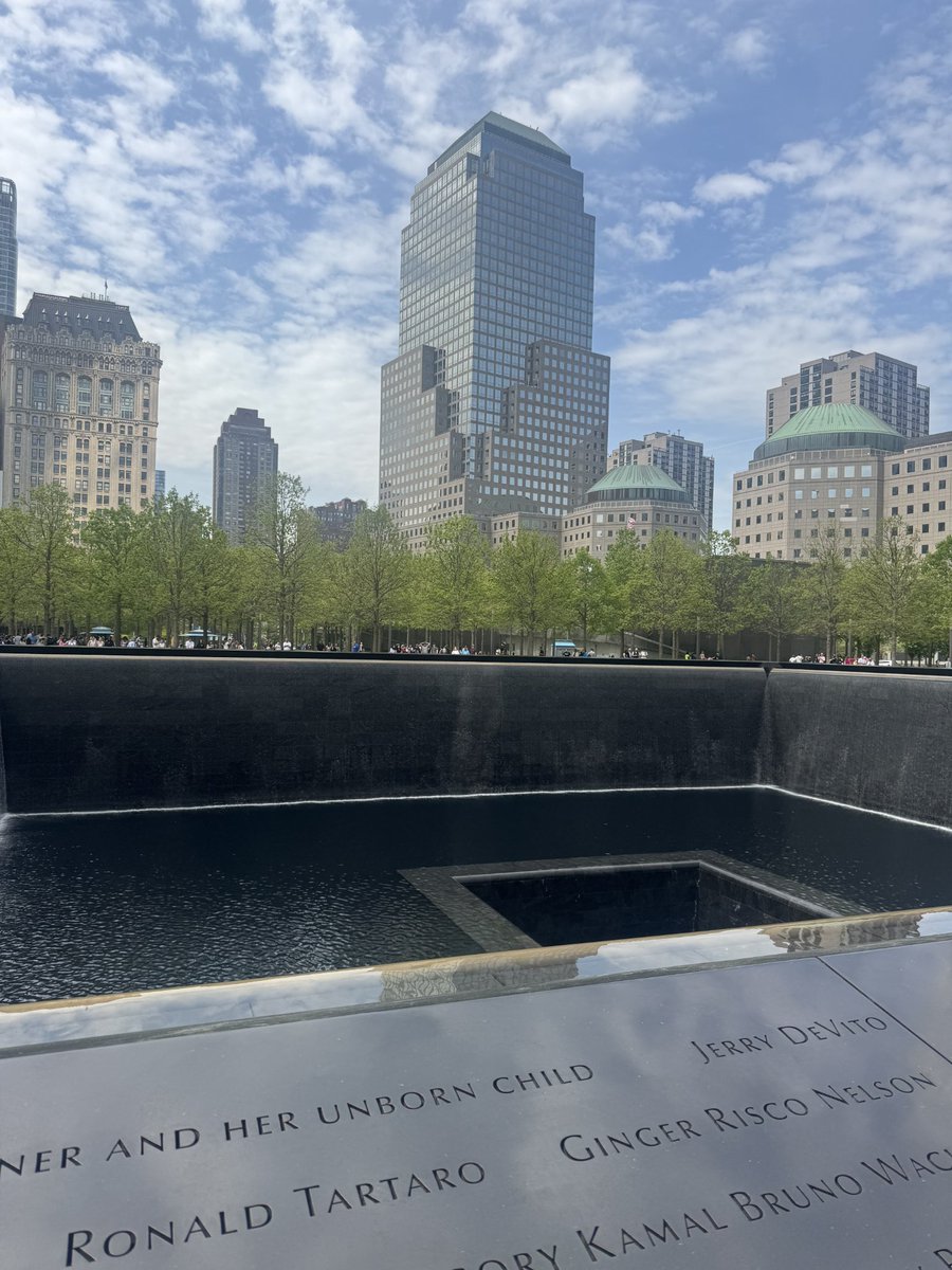 When we visited New York City we were able to visit the 9/11 memorial. It's a day that every American remembers, and we won't ever forget.