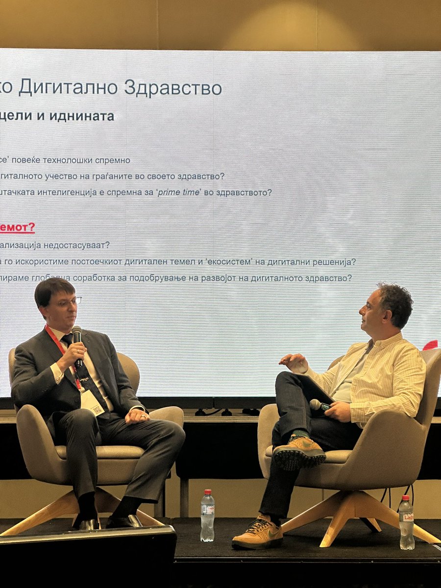 Happening now at the XXI Congress of Doctors of MLD!
Fireside Chat: The Next Wave of Macedonian Health with the Minister of Health of North Macedonia and the CEO of <a href="/sorsix_official/">Sorsix</a> 

#HealthcareFuture #Innovation