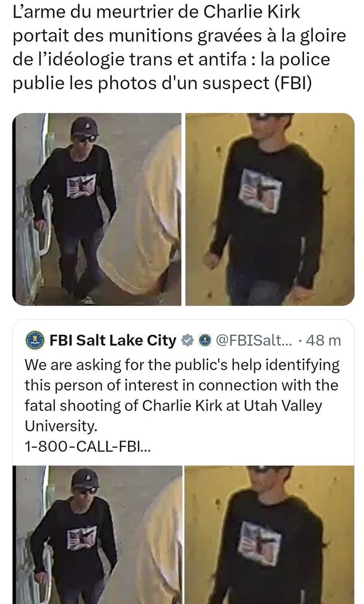 Des nouvelles de l’assassin de Charlie Kirk ….