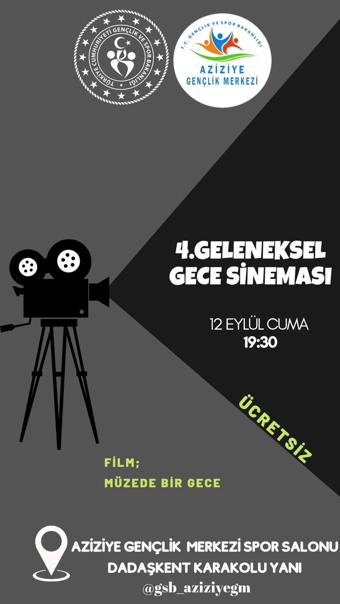 Gece sinemamıza davetlisiniz.