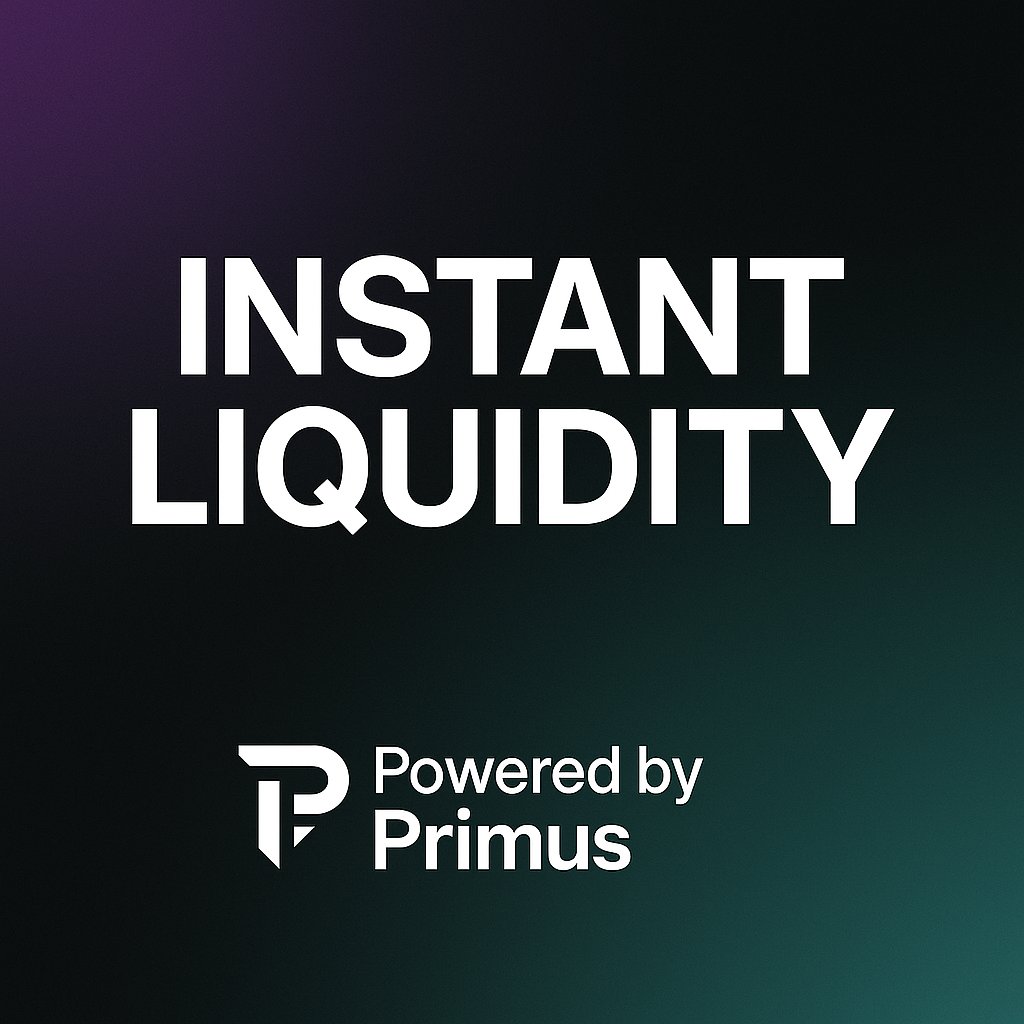 Primus_Network's tweet photo. Instant Liquidity ⚡

Forget waiting. Forget friction.
With Primus, liquidity moves at Solana speed 🏎️
Tokenize. Trade. Earn. Instantly.
No middlemen. No delays. No limits.

💬 Join the movement → https://t.co/HXkjFl875w https://t.co/MZncQFFfj0