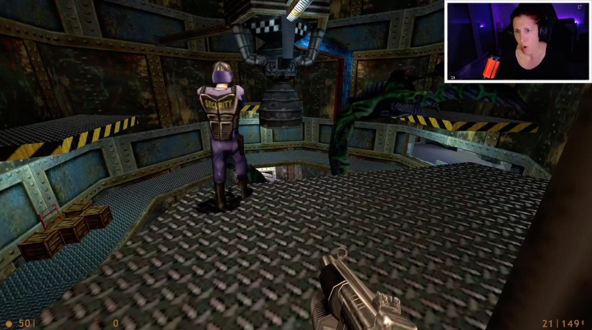 ReactionsLaura's tweet photo. I appreciate #HalfLifeSource ! Because it's a game which is about resolving puzzles and situations, and a shooter game and you know I need to progress on that kind of game. The game also teaches me to hide, wait, prepare and reload, then attack. https://t.co/tvYb2PLgjl https://t.co/R0a80soM7m