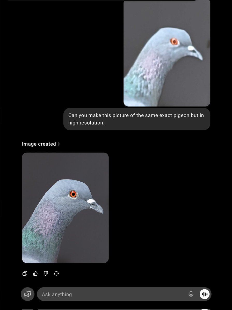 Right one is recreated imaged by Ai. Everyone was against that when samsung did it with the moon. I've tested it myself with chagpt and got the same results as Google. Its ai it isnt the same image.