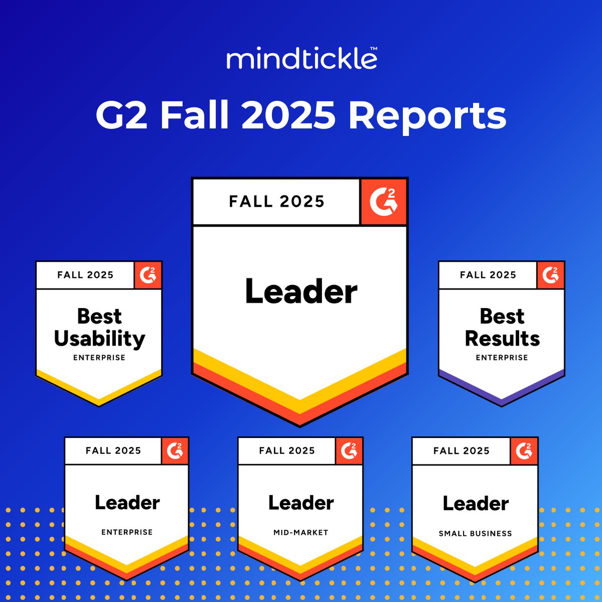 Fall is in the air, and so are the G2 reports! 🍂 

This season, we’re celebrating 111 badges, leadership across 5 categories, and 25 straight quarters holding the #1 spot in Sales Training &amp; Onboarding!

Big thanks to our customers for your continued support and trust 💙