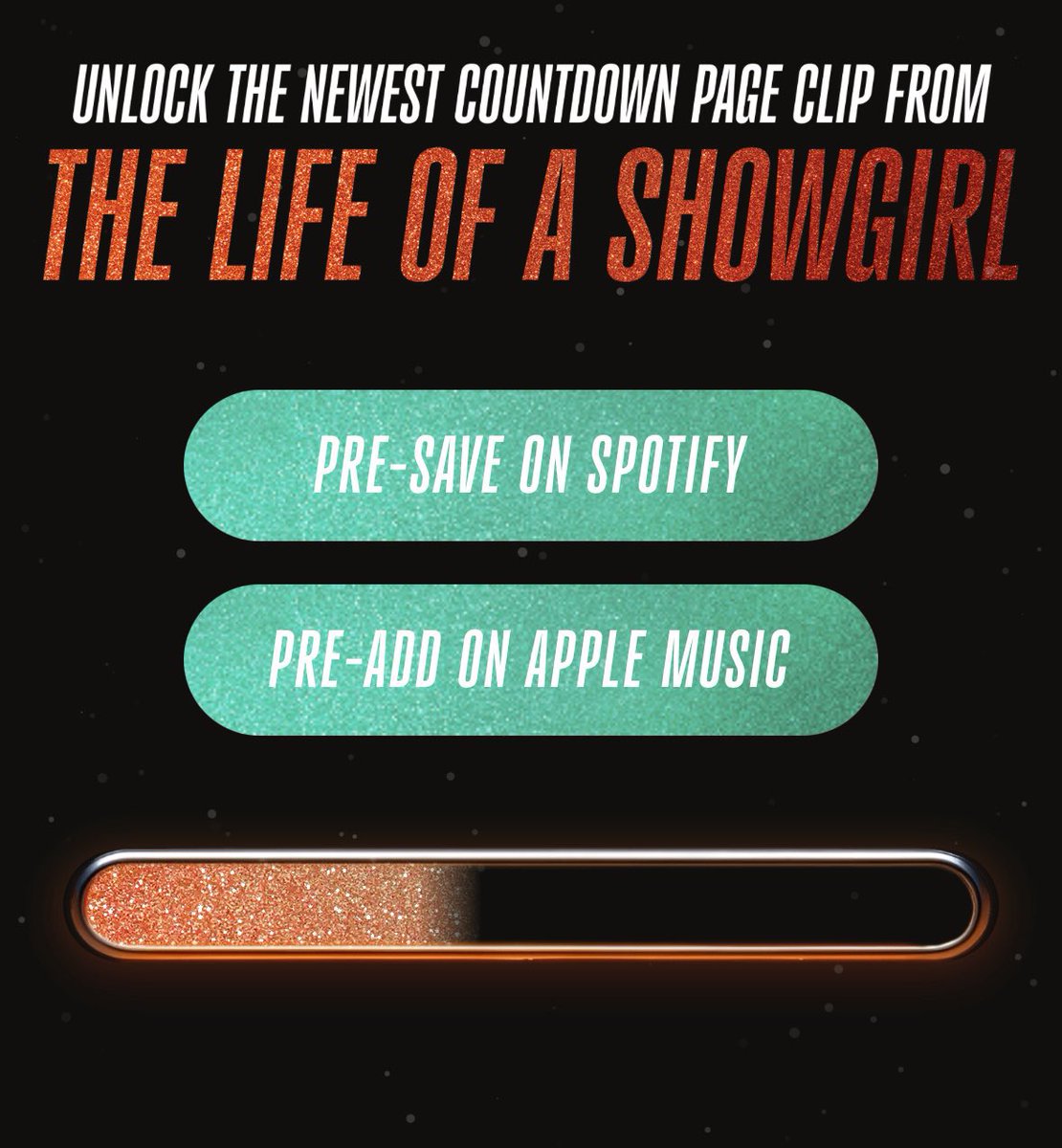 تايلور سويفت قاعد تسوي عد تنازلي مع طلب المسبق 

- دامها أعلنت عنه يوم الخميس احتمال ليد سينغل او كوفر و نسخة جديدة 

- احتمال ثاني اعلان فيلم وثائقي او عرضها ب سوبر بول