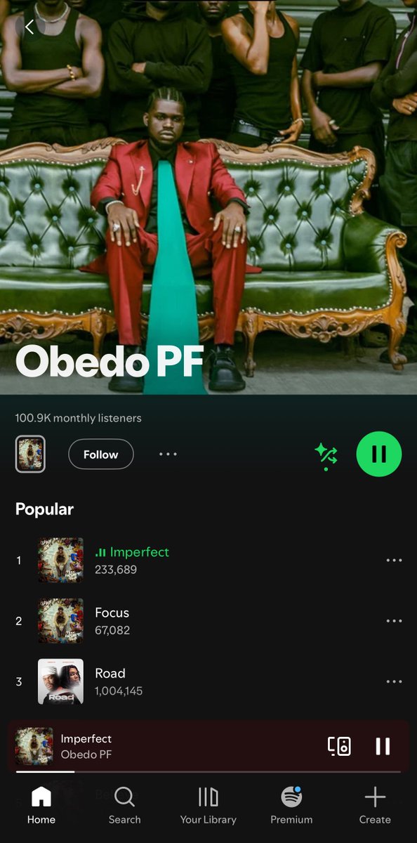 Celebrating our wins with gratitude in my heart since the EP “Hope for Ghetto Youth” dropped 📈 

100,000 Spotify Monthly listeners on Spotify 
1,000,000 Spotify plays on Road with wizard chan
No 78 on Top 100 most shazamed songs in Nigeria 🇳🇬 

Grateful 🦎