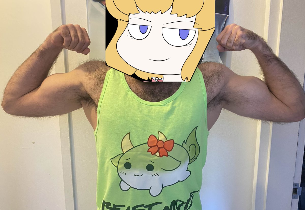 Finally got my touhou BEASTMODE tank top!
 
Thank you <a href="/YoukaiMountain/">Youkai Mountain 🗻</a>  and <a href="/plst41/">Pierrelucstl</a> for making awesome stuff!