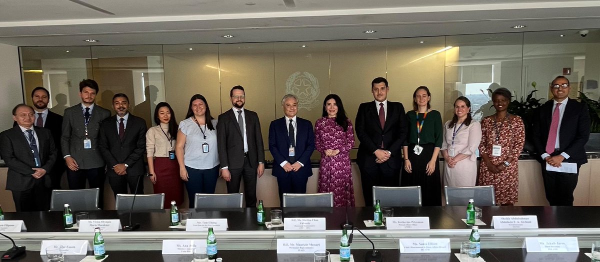 ItalyUN_NY's tweet image. Handover of the helm of the #UNGA80's First Committee, with 🇮🇹 Italy's PR Amb. @MauMassari taking the baton from 🇨🇷 PR Amb. @MaritzaChanV. 
🇮🇹 is honored to chair a pivotal committee for global #disarmament and international #security. 
Ready to work closely with our fellow