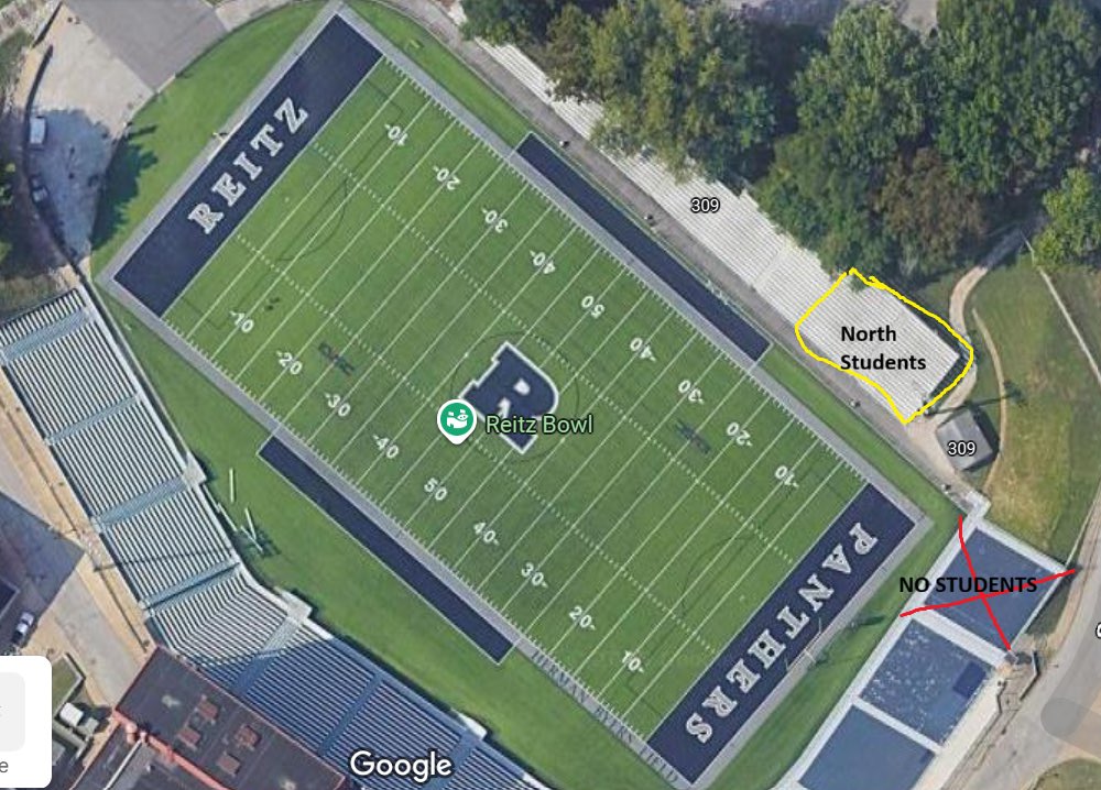 MAKE SURE YOU PAY ATTENTION 
student section has moved 

This Friday @ Reitz 🤮🤮🤮🤮
Slide &amp; BE LOUD 🐺🐺‼️‼️‼️‼️