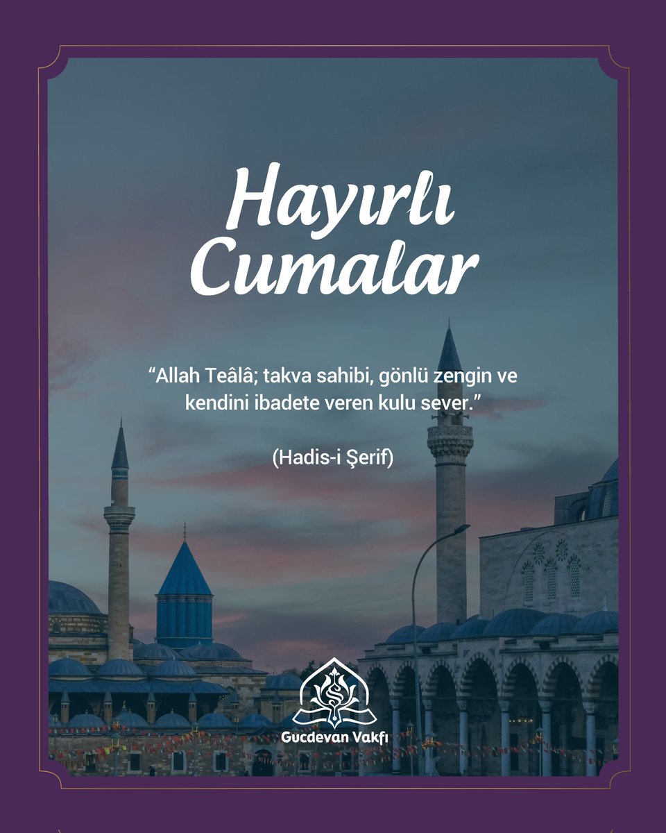 “Allah Teâlâ; takva sahibi, gönlü zengin ve kendini ibadete veren kulu sever.”

(Hadis-i Şerif)