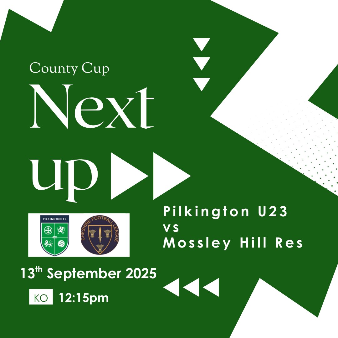 U23PilkingtonFC's tweet image. This week we turn the focus to the County Cup as we welcome @MossleyHill_FC Reserves to Ruskin. Hopefully a good game