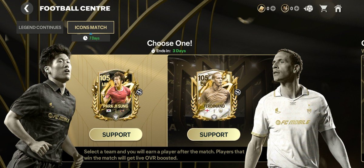 FC Mobile Universe (@eafcuniverse24) on Twitter photo Who will YOU choose?
• Park Ji Sung?
• Rio Ferdinand?
Will wait to see more details myself. As a Man Utd Fan it's a hard choice. Both are legends in their own rights.
Will probably just be extra time tokens anyway.
<a href="/tutiofifa/">Tío Fifah 🇨🇴 🇵🇸 حرة</a> <a href="/EASFCMOBILE/">EA SPORTS FC MOBILE</a> Who will YOU choose?
• Park Ji Sung?
• Rio Ferdinand?
Will wait to see more details myself. As a Man Utd Fan it's a hard choice. Both are legends in their own rights.
Will probably just be extra time tokens anyway.
<a href="/tutiofifa/">Tío Fifah 🇨🇴 🇵🇸 حرة</a> <a href="/EASFCMOBILE/">EA SPORTS FC MOBILE</a>