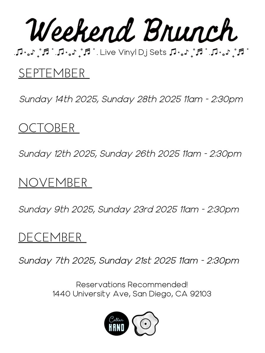 Live Vinyl Dj Sets at Cellar Hand , Every Other Sunday !
