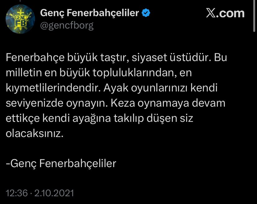 NE OLDU SUS PUS OLDUNUZ
SİZİN GAYENİZ " FENERBAHÇE " OLSAYDI NE YAPAR EDER ONU ORADAN SİZ İNDİRİRDİNİZ AMA SİZ MUHTAÇSINIZ DOĞRU