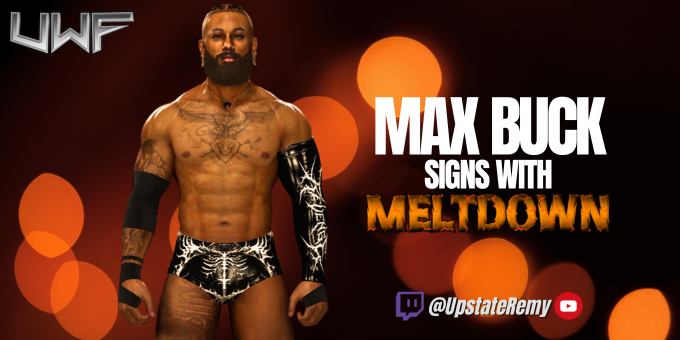 UWF_WWE2k's tweet photo. Max Buck is making his way into UWF!
Welcome to Meltdown.

@drmkillxr 
#UWF #Meltdown #WWE2k25 #EFed #CAW https://t.co/V29OjW9ASl