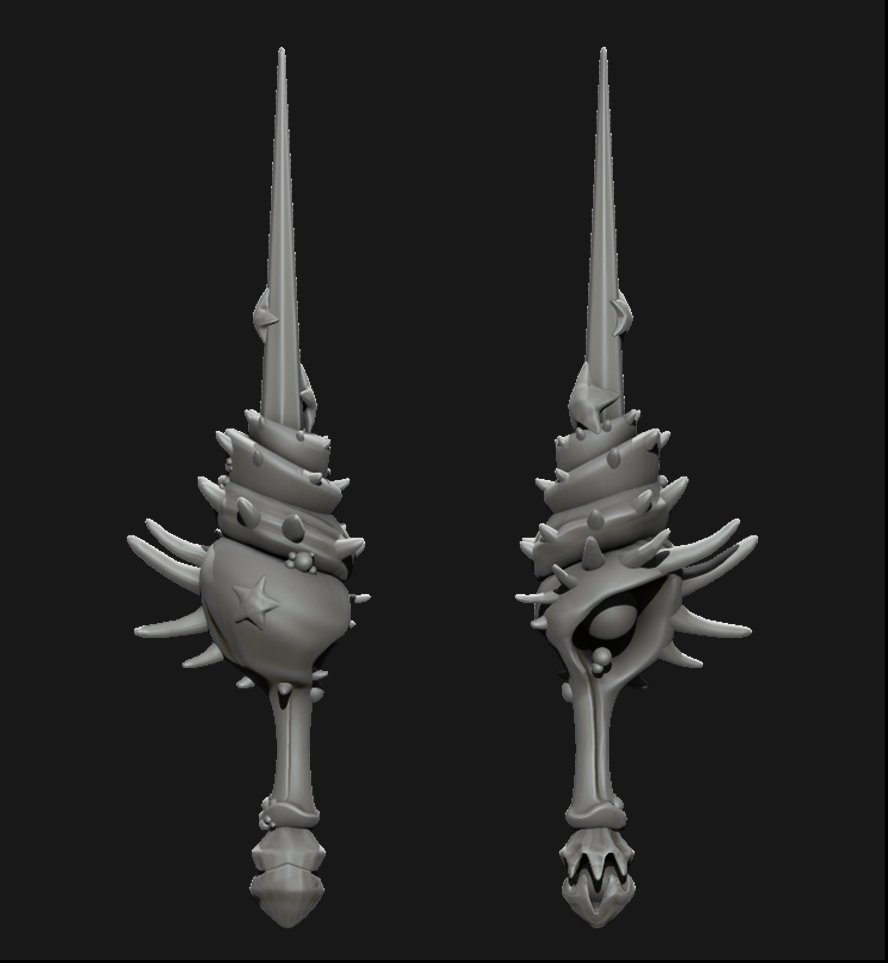 WIP - Swordtember sword based on the concept art of Baldi Konijn! I wanted to join in on this little community challenge hosted by Tarmund before jumping into the next environment project!