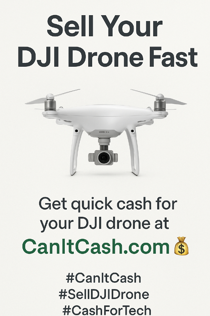 canitcash's tweet image. Ready to upgrade your drone? 🚁
Turn your DJI into instant cash today at CanItCash.com 💵
Instant quotes. Free shipping. 24-hour payouts.
canitcash.com/sell/dji-drone/

#CanItCash #SellDJIDrone #SellElectronics #CashForTech #DroneLife