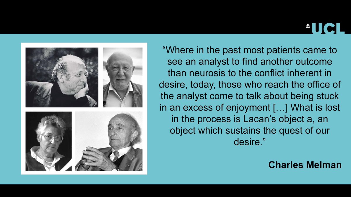 Learn about four psychoanalysts of the Other French School and their original takes on classic questions at our upcoming conference 'After Lacan'. The presenters will introduce and clarify the views of these seminal thinkers, opening up new perspectives ➡️ ucl.ac.uk/psychoanalysis…