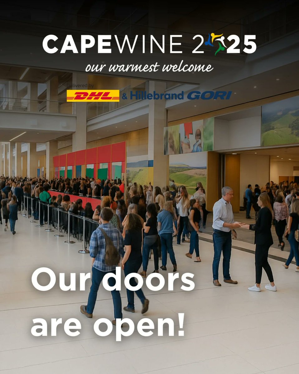 WOSACanada (@wosacanada) on Twitter photo Our doors are officially open! 🎉
CapeWine 2025 has begun at the CTICC, Halls 3 & 4. Explore South Africa’s premier wine showcase, meet producers, attend seminars, and experience Our Warmest Welcome.
We look forward to sharing three inspiring days with the global wine trade. Our doors are officially open! 🎉
CapeWine 2025 has begun at the CTICC, Halls 3 & 4. Explore South Africa’s premier wine showcase, meet producers, attend seminars, and experience Our Warmest Welcome.
We look forward to sharing three inspiring days with the global wine trade.