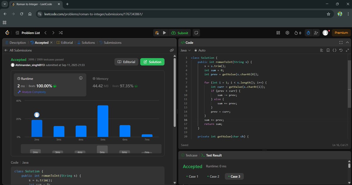 Abhinandan34988's tweet image. "When ‘I’ stands before ‘V’, it’s not respect—it’s subtraction. My Java program reads ancient math like a pro 🧠📜 #CodingChronicles"
Let me know if you want to pair it with a visual or turn it into a carousel-style post!