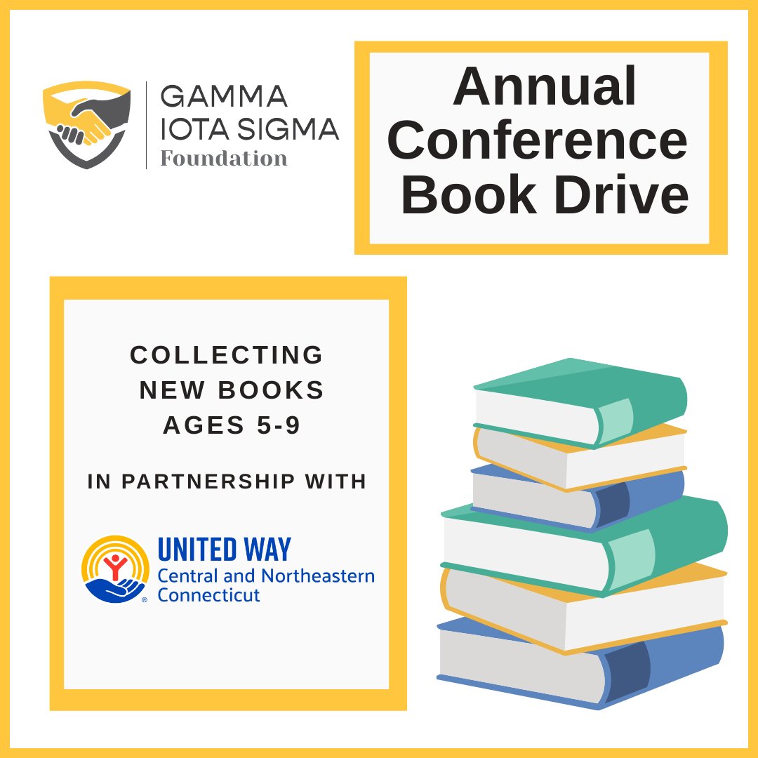 📚 Book Drive: In Partnership with United Way &amp; the GIS Foundation 
At Gamma Iota Sigma, giving back is part of who we are. This year at the Annual Conference, we’re partnering with United Way through the GIS Foundation to support children in Kindergarten–3rd Grade (ages 5–9).