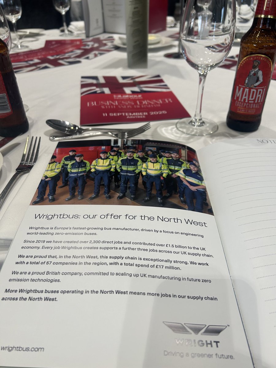 Business Dinner tonight invited as a guest by ⁦<a href="/Wright_bus/">Wrightbus</a>⁩