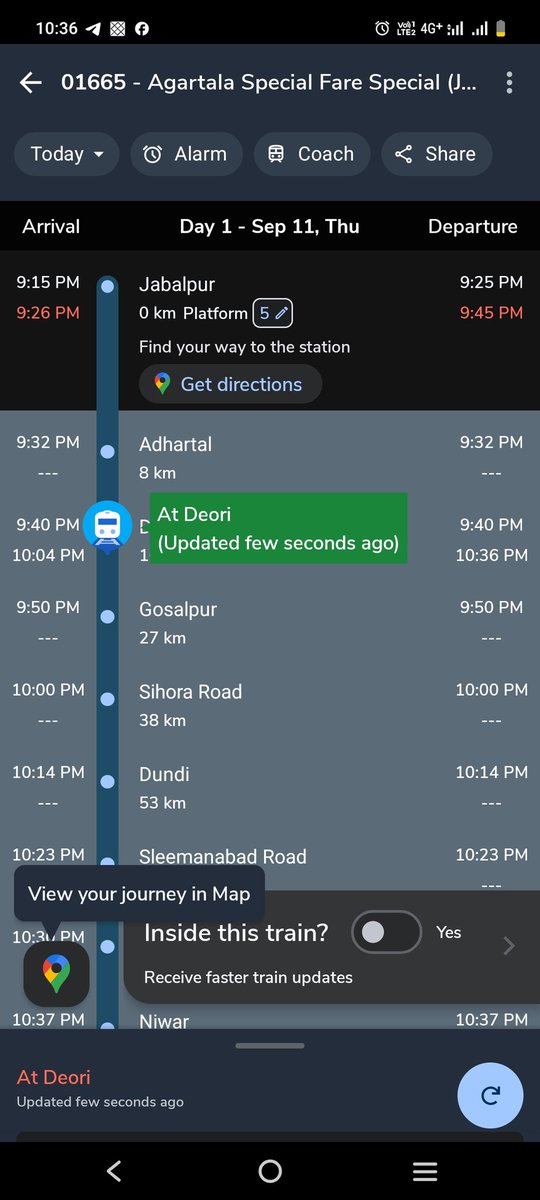ट्रेन संख्या 01665 घंटों से जबलपुर के आगे खड़ी यात्री हो रहे परेशान, टिकट का भुगतान करने के बाद भी यात्री हो रहे परेशान! <a href="/RailMinIndia/">Ministry of Railways</a> <a href="/RailwaySeva/">RailwaySeva</a> <a href="/wc_railway/">West Central Railway</a>