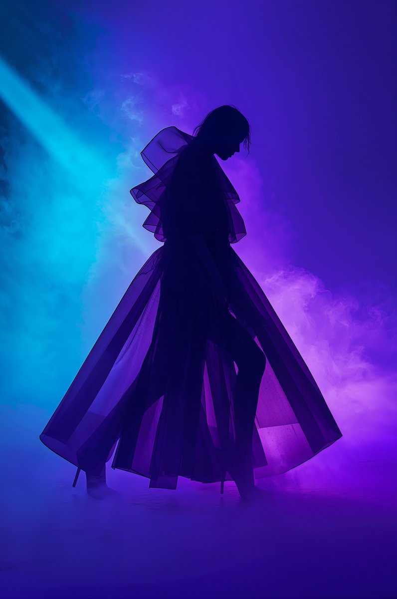 lost_in_ai__'s tweet photo. Where light carves shape, shadows write the story.
Would you step into the blue, or fade into the violet?

#FashionEditorial #SilhouetteArt #VisualStory https://t.co/RSFzg1ND06