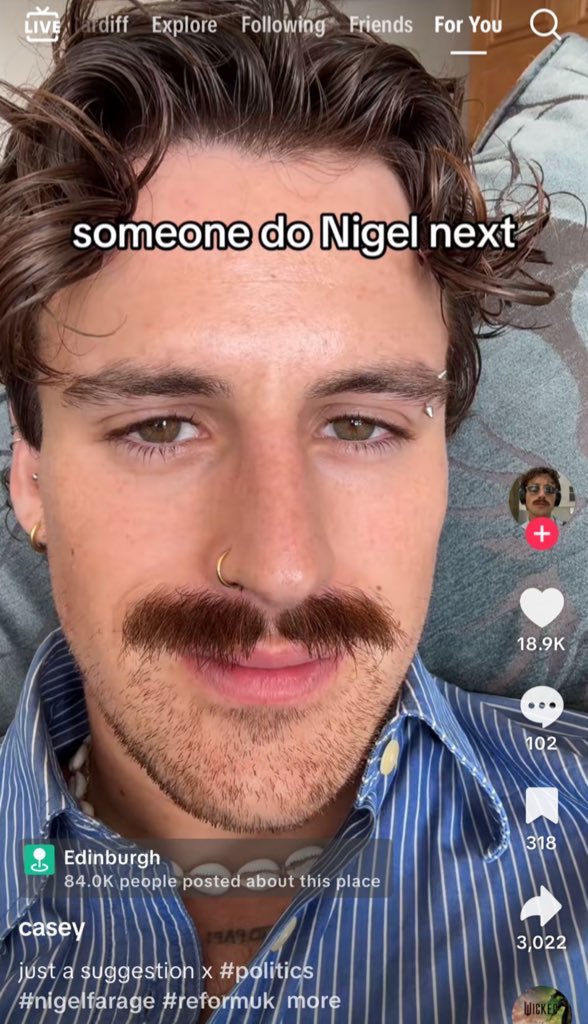 Those who think the hysterical left in the UK are different, this video has 20k likes on TikTok, and remains up on their platform.

Beyond vile.