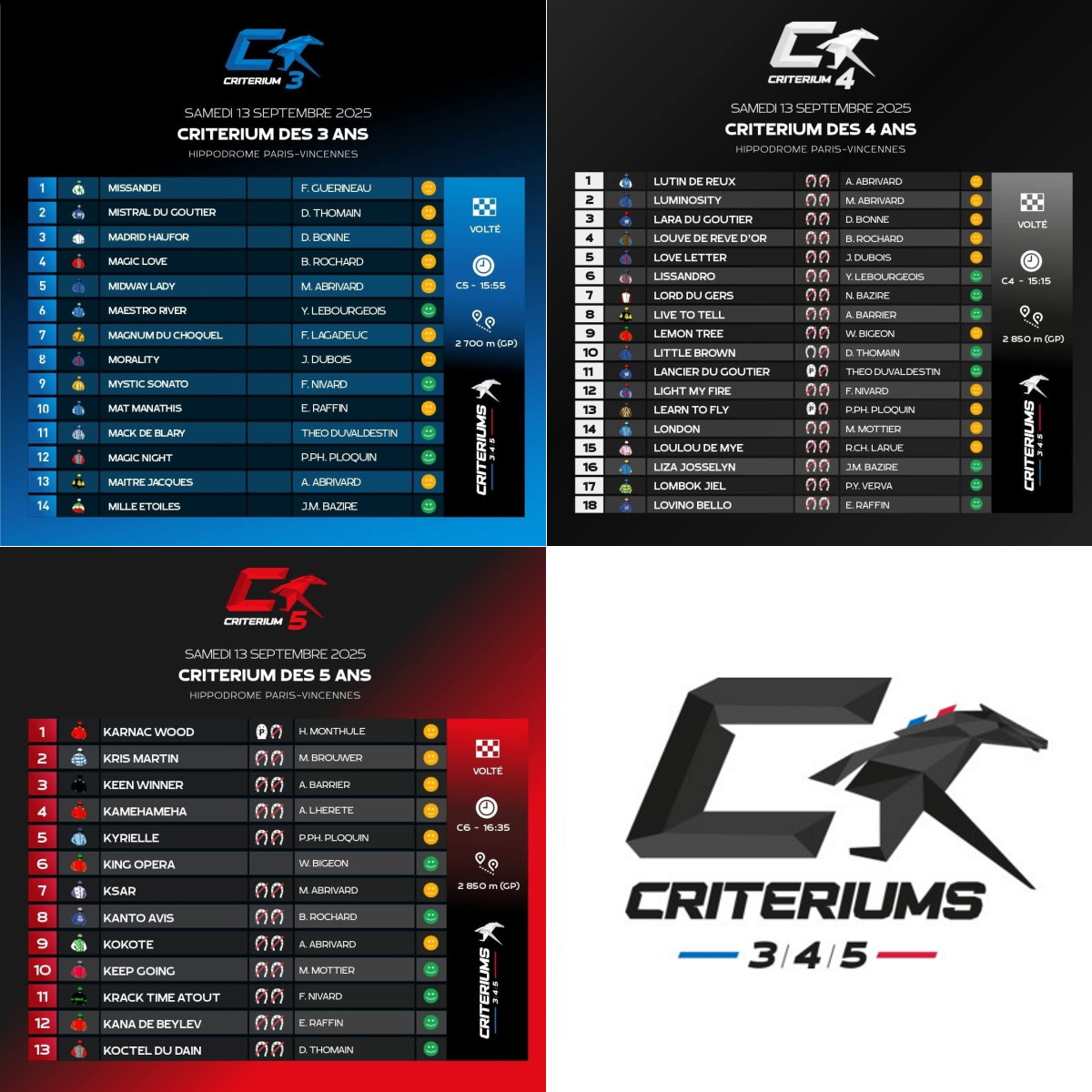 🎁 A l'occasion des Critériums 3 ans, 4 ans et 5 ans samedi à Vincennes, RMC met en jeu un bon à parier de 100€. Pour tenter de gagner, follow <a href="/LesCoursesRmc/">Les Courses RMC</a>, retweetez ce post et commentez en citant vos favoris (numéros + noms) pour les 3 courses (TAS si plusieurs gagnants).