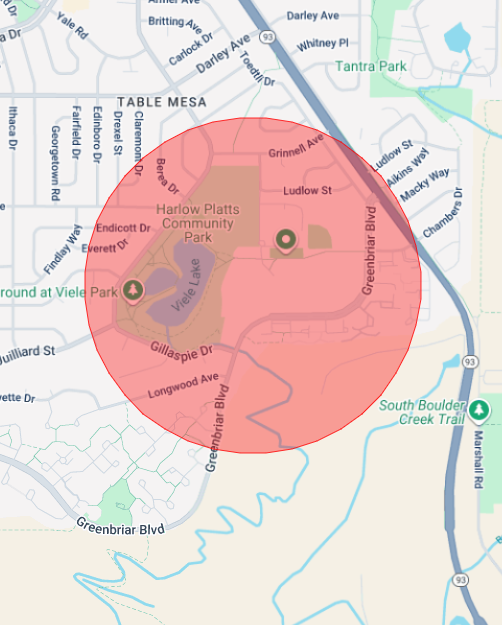 We have issued a shelter in place for a half mile around the school in this area. 

Media helicopters are asked to keep a 2-mile radius away from the area so as not to affect our drones searching for any suspect.

Please continue to avoid this area for now while we investigate a