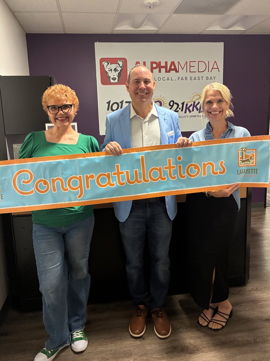 Celebrating 20 Years with the Lafayette Chamber!

KKIQ 101.7 FM &amp; Bay Country 94.5 FM/92.1 FM has been a trusted voice in the East Bay for decades, providing live and local radio that connects directly with the community. 
🌐: kkiq.com