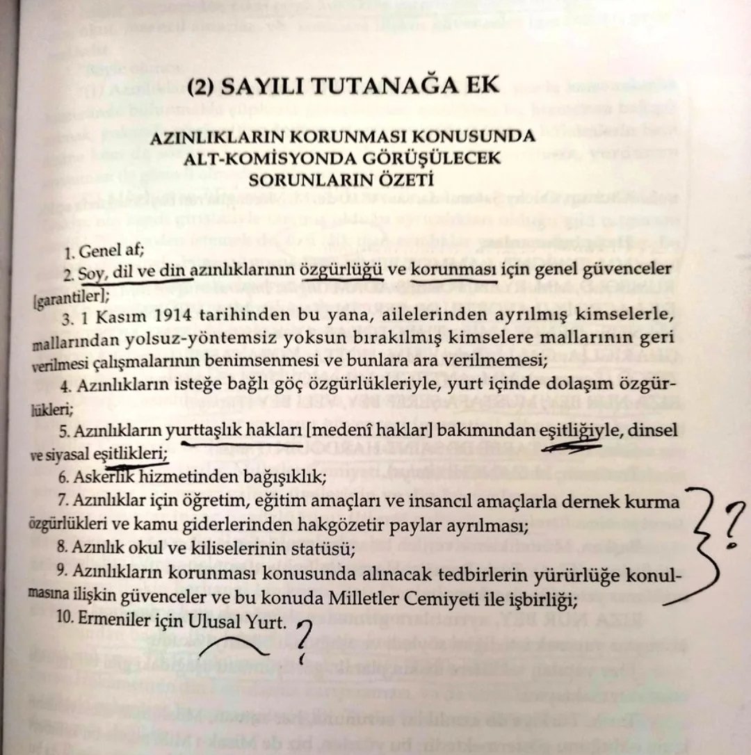 Lozan'da bize,

•Din ve devlet işini ayırMAyın
•Laik olMAyın
•Soy, dil ve din olarak ayrışın
•Eşit yurttaşlık yani Türk olmayanlara dinî ve siyasi ayrıcalıklar verin dediler.

Biz; dinî bölünmeye karşı laikliği
etnik bölünmeye karşı
Türk vatandaşlığını getirdik.