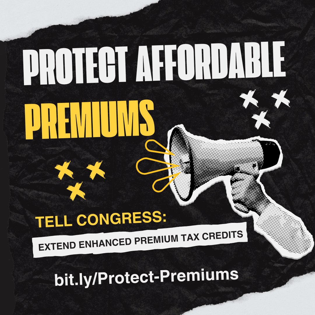 🚨 Enhanced premium tax credits for those using the Affordable Care Act Marketplace are at risk of expiring, threatening affordable healthcare for millions. 

🔗 We can't let this happen. Call AND email your Members of Congress: bit.ly/Protect-Premiu…