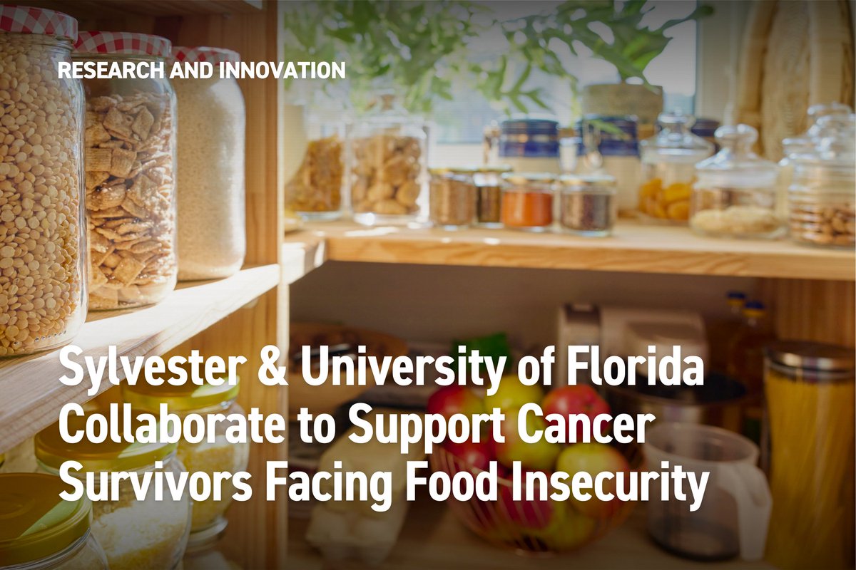 SylvesterCancer's tweet image. Food insecurity is a major issue among cancer survivors, affecting an estimated 17% to 55% of survivors—well above the U.S. average.

A multidisciplinary team at Sylvester and @UFHealthCancer is working to better identify survivors at risk, connect them with resources and improve…