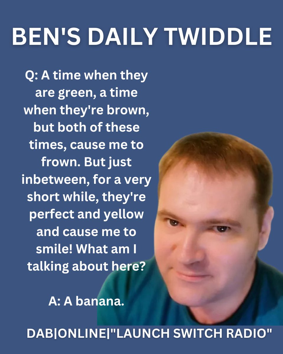 Yesterday's Twiddle!

Did you twig it?

#Riddle #Puzzle #BrainTeaser #Radio #Breakfast #Birmingham