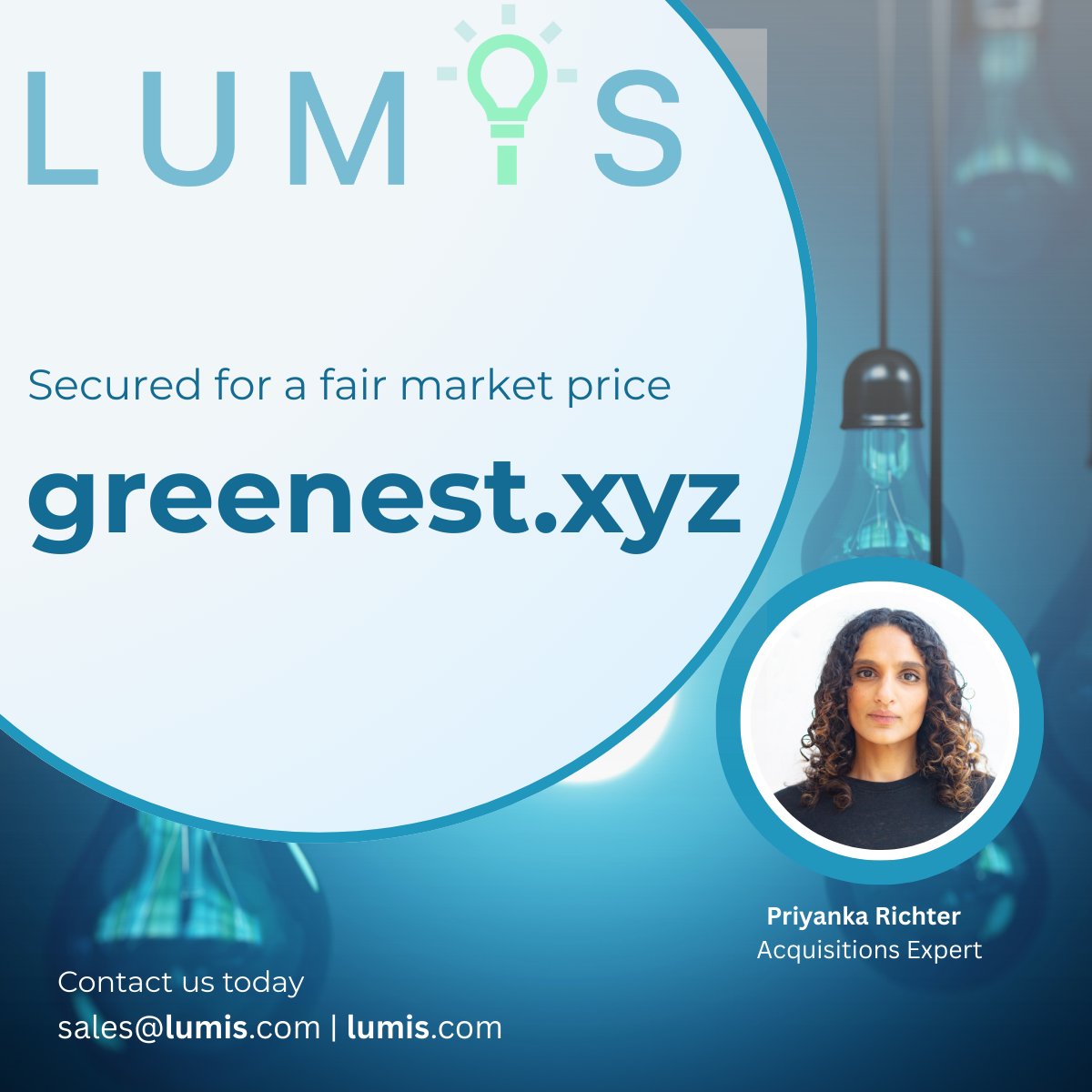 Greenest.xyz has been acquired.

#Lumis