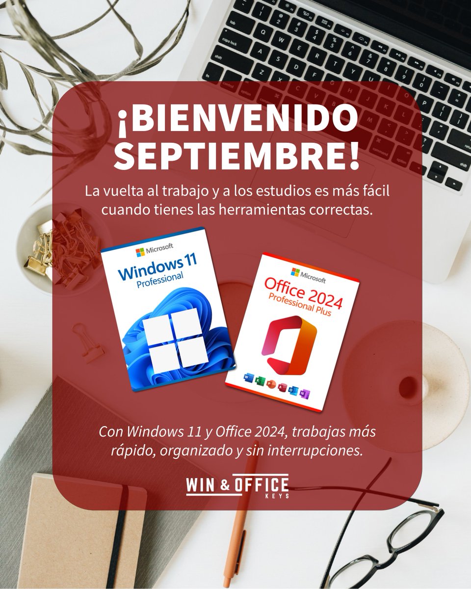 kinemota's tweet photo. 📚 Septiembre ya está aquí, deja que Windows 11 y Office 2024 te ayuden a volver al trabajo y a la escuela sin estrés.
👉 Empieza a usar herramientas que te mantendrán en movimiento.
🔗Enlace a nuestra tienda https://t.co/3AhHXg5EMz
#Keyshopespaña #Office2024 #MicrosoftCombo https://t.co/7JBfkSFrCv