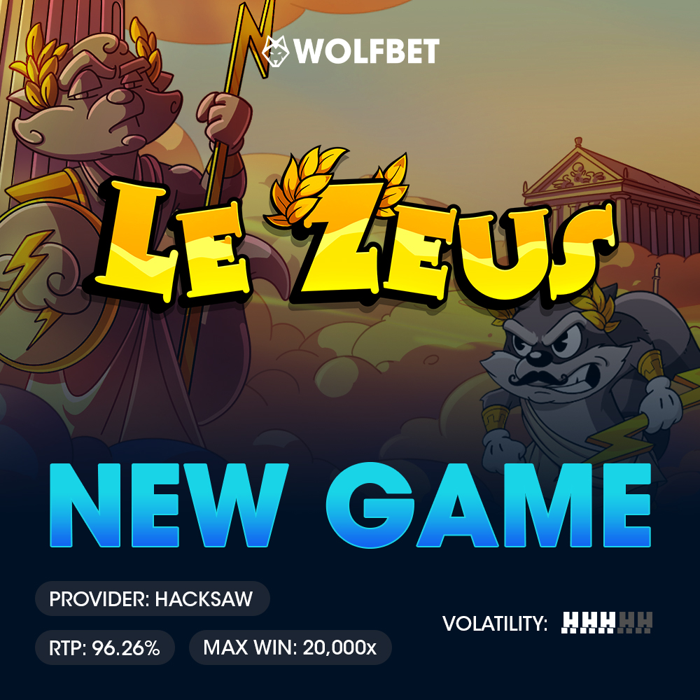 wolfdotbet's tweet image. NEW SLOT ALERT 🚨

Le Zeus by @hacksawgaming is now out on WOLFBET! ⚡

✅ 20,000x MAX WIN
✅ 96.26% RTP

❤️ Like + 🔁 Retweet + 💬 Comment your username
for a chance to win a FREE BONUS CODE 🎁