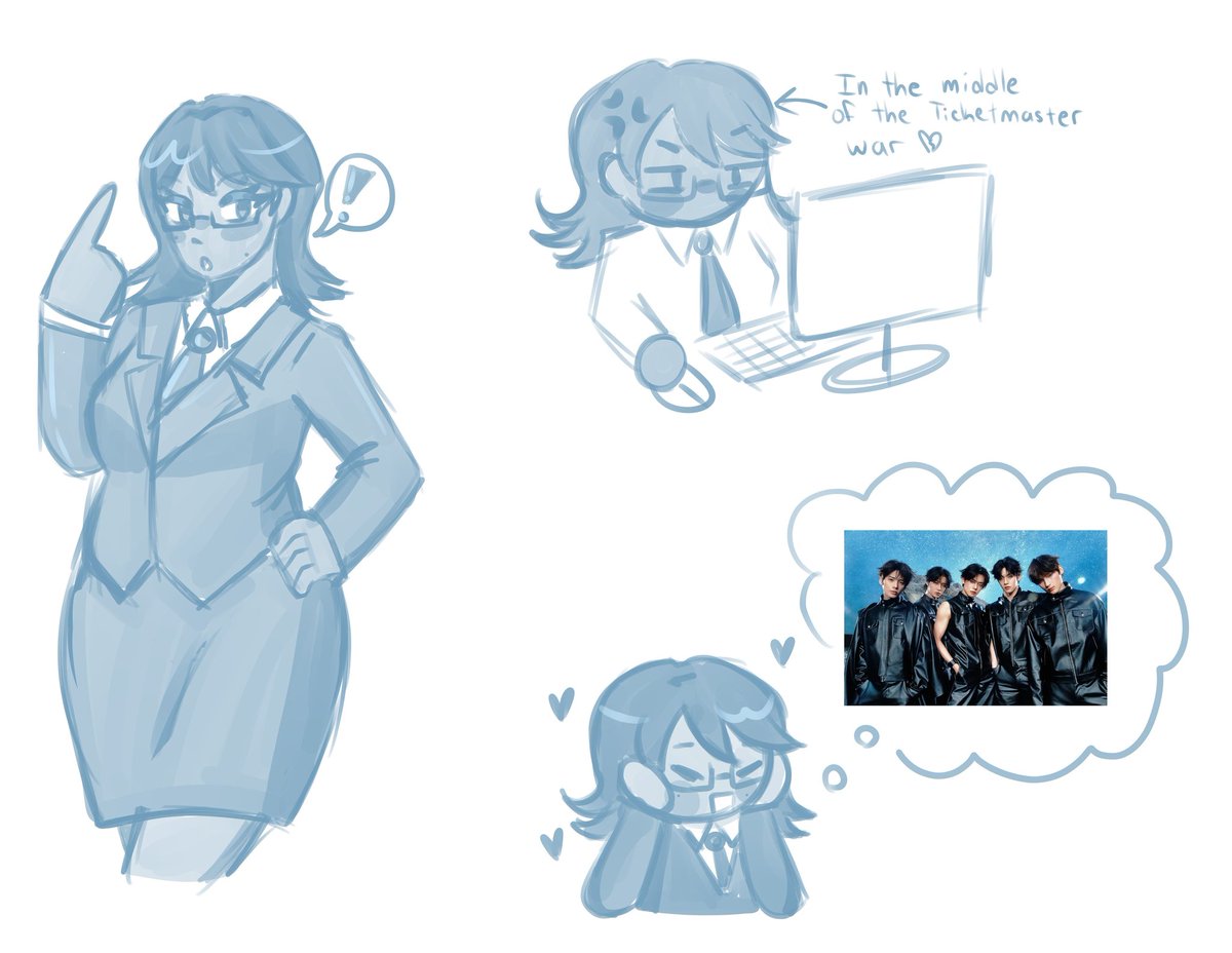 fllooflle's tweet image. Silly office lady doodles
#oc